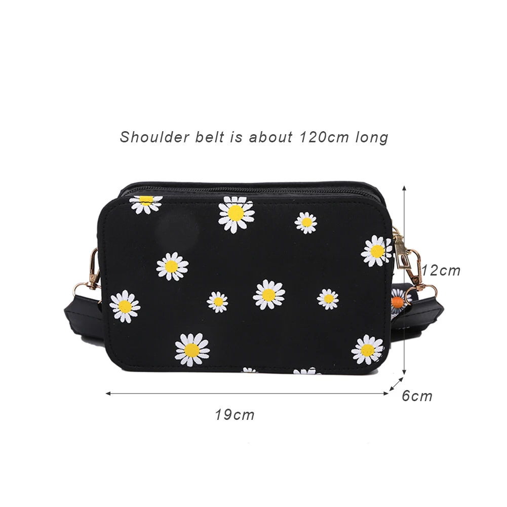 Top Trends: Fashion Women's Bag Daisy Pattern Shoulder Bag Handbag Printed Small Square Bag Tote Classic Elegant Crossbody Shoulder Bag Shoppable Styles - Image 6