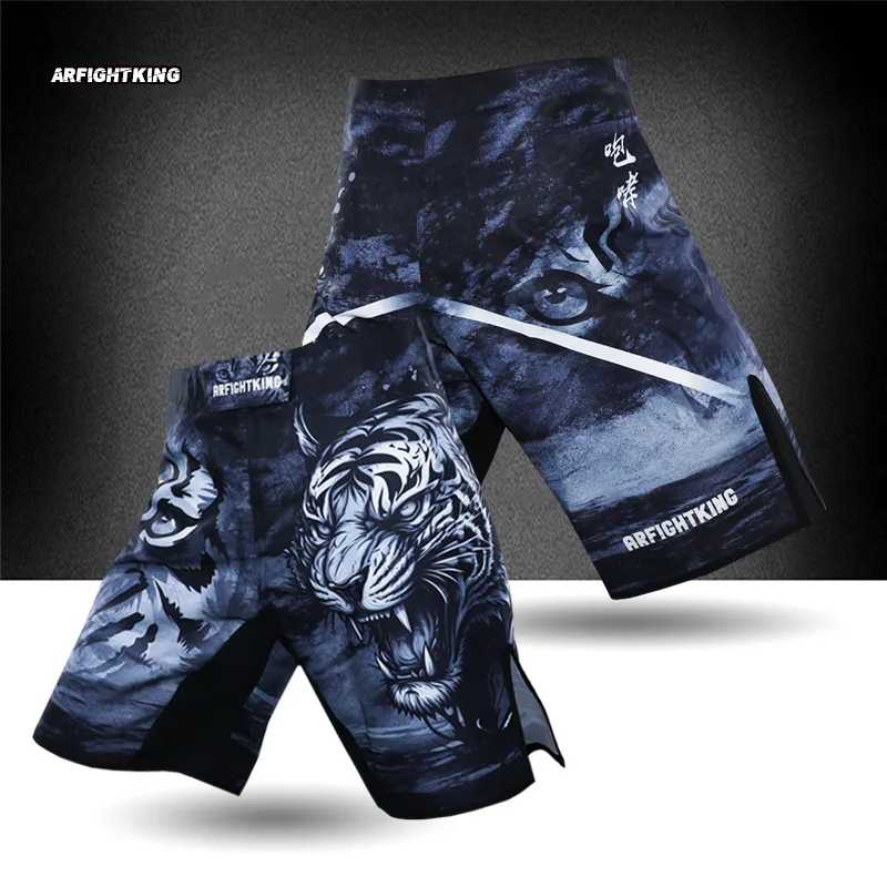 Top Trends: Black Tiger MMA Polyester Quick Dried XXS-XL Size Fighter Boxing Thai Boxing Training Jujitsu Mixed Martial Arts 5 Minute Shorts Shoppable Styles