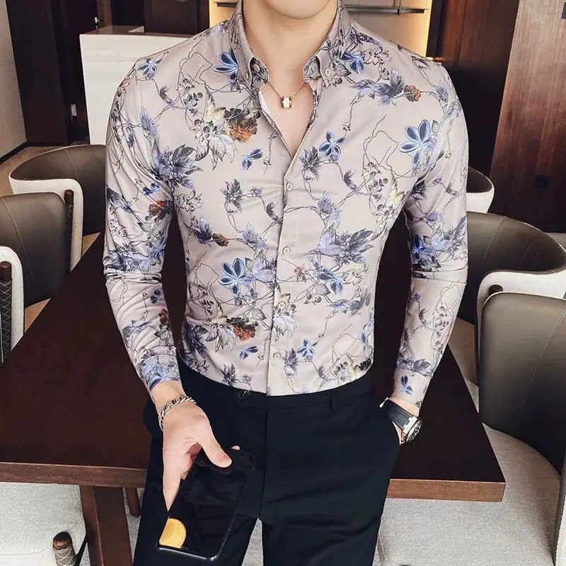 Top Trends: Fashion Lapel Button Printed Shirt Men&#039;s Clothing 2022 Autumn New Oversized Casual Tops Long Sleeve All-match ShirtS Shoppable Styles