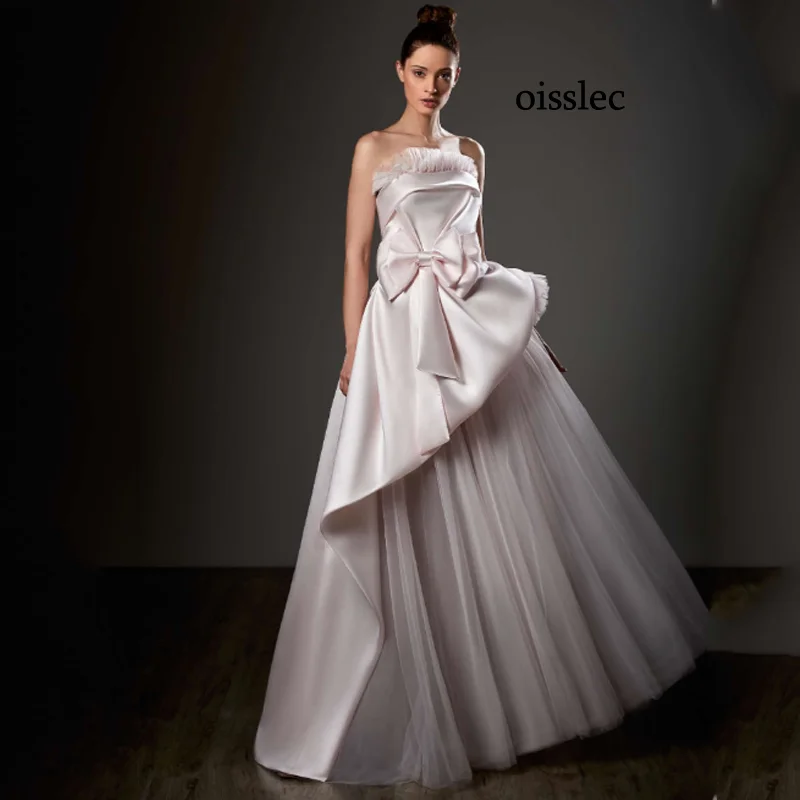 Top Trends: Oisslec Mother Of The Bride Dress Ruffles Bridesmaid Dress Bow At The Waist Evening Dress Tight Prom Dress Elegance Customize Shoppable Styles