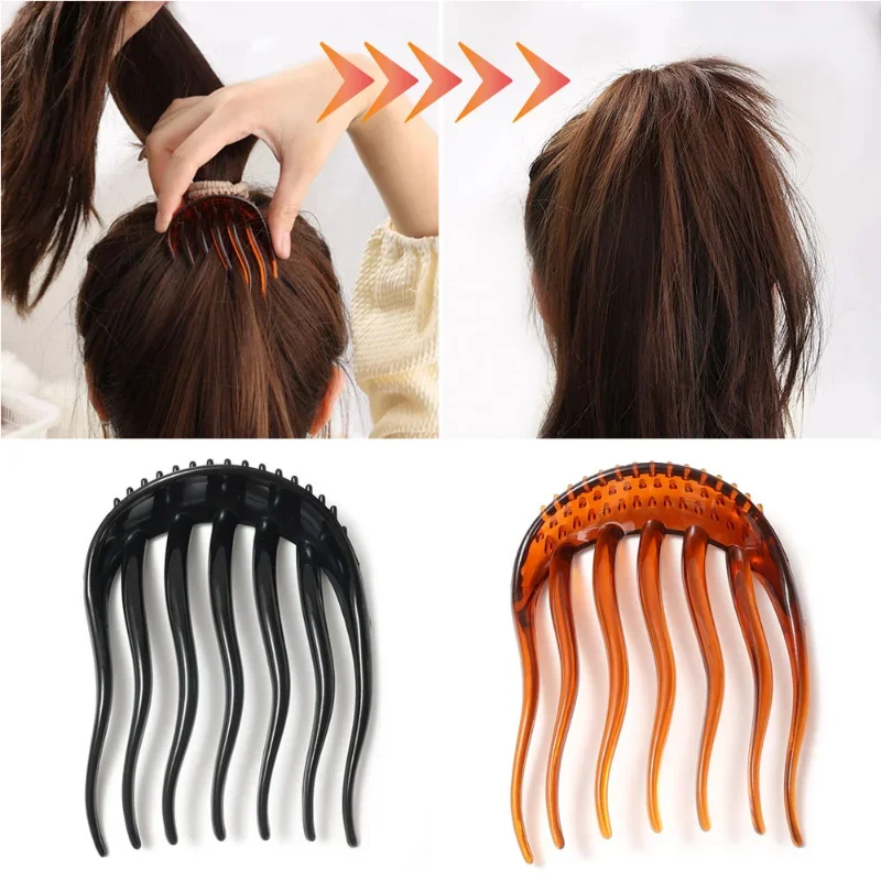 Top Trends: Women Volume Inserts Hair Clip Bouffant Ponytail Hair Comb Bun Ponytail Inserts Hair Clip Fluffy Pony Tail Styling Tools Shoppable Styles