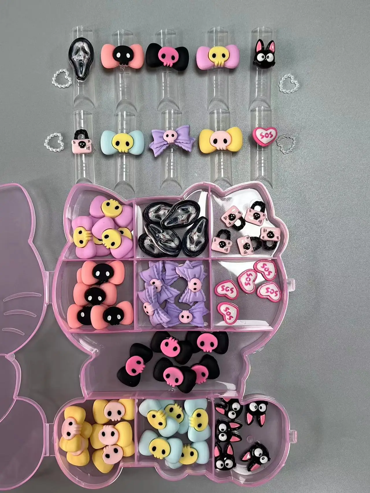 Top Trends: New Autumn Halloween Skeleton Resin Jewelry Gems Box Set Trendy Skull Bear Kawaii 3D Fall Nail Art Decoration Charms Supply Shoppable Styles - Image 3