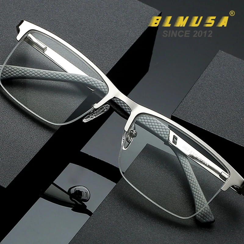 Top Trends: BLMUSA NEW Men's Business Anti Blue Light Eyewear Progressive Multifocal Reading Glasses Men Metal Glasses Frame Optical Glasse Shoppable Styles