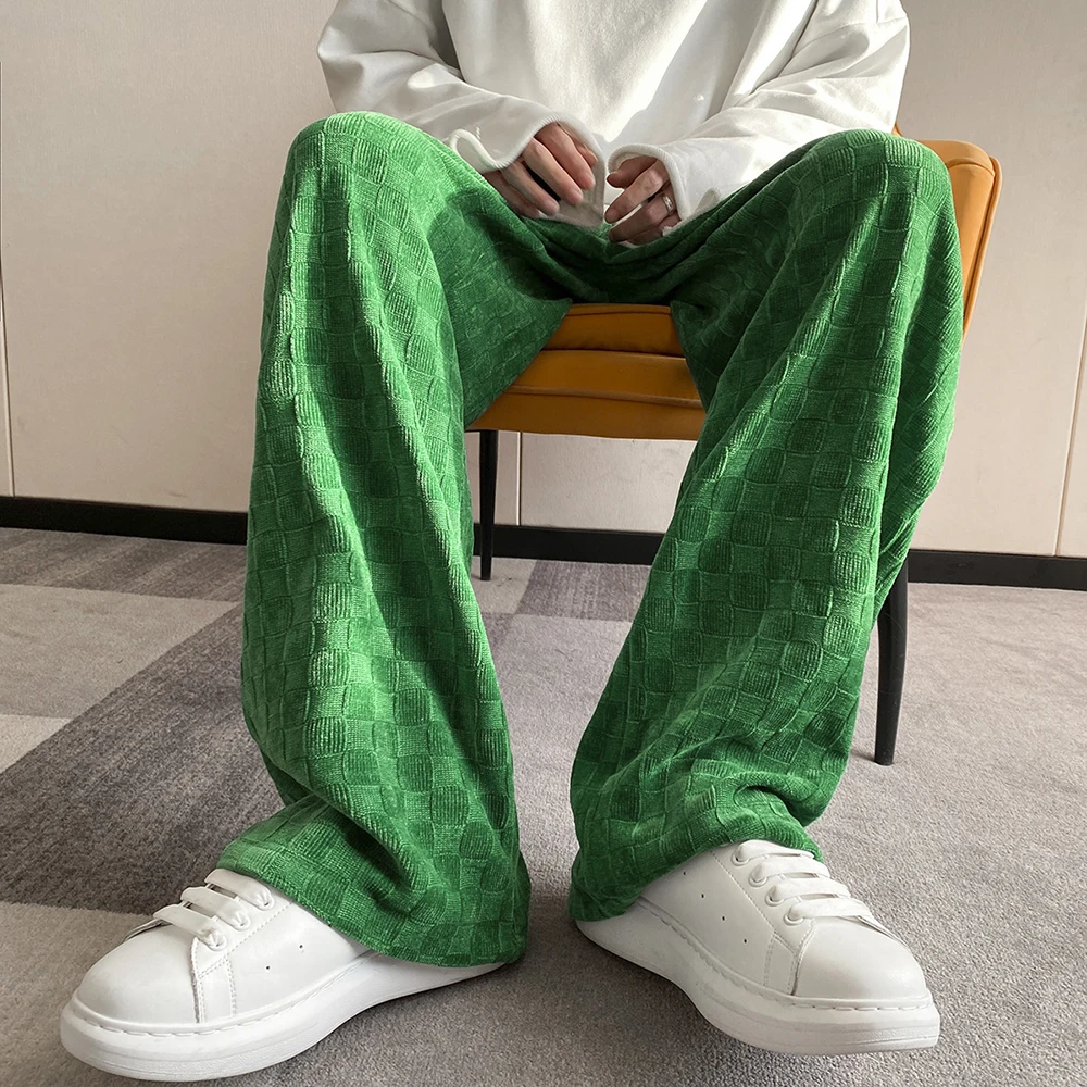 Top Trends: Men&#039;s Plaid Straight Oversize Men Casual Pants Fashion Brand Hip Hop Trousers For Female Harajuku Korean Clothing Pants Shoppable Styles