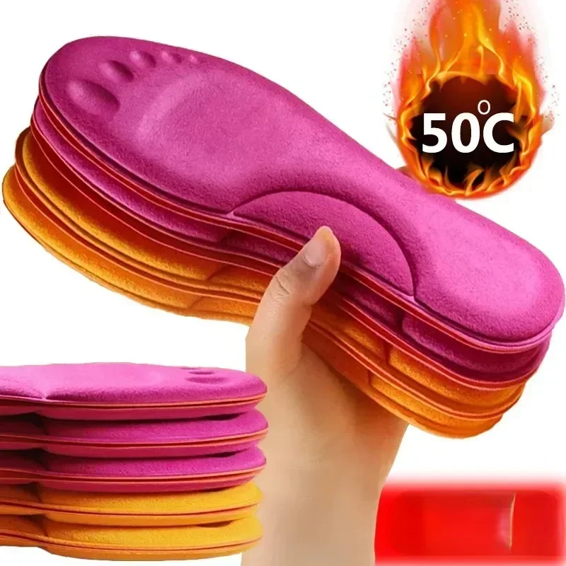 Top Trends: 2 / 6pcs Winter Self Heating Insoles Thermostatic Thermal Insole Massage Memory Foam Arch Support Shoe Pad Heated Pads Men Women Shoppable Styles - Image 3