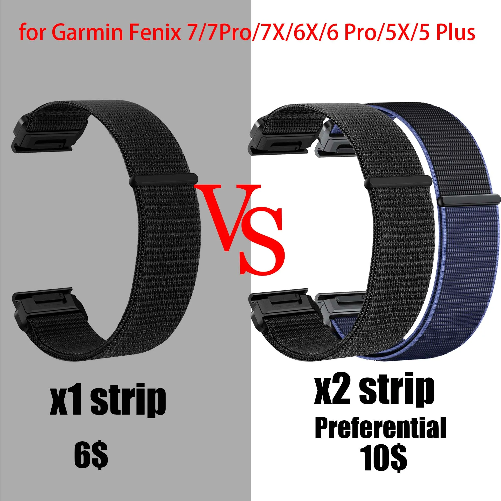 Top Trends: 22 26mm Nylon QuickFit Strap For Garmin Fenix7 / 7X / 6 / 5 / 5 Plus / 6X Pro Watchband For Forerunner 935 / 945 / 955 / Instinct Bracelet Band Shoppable Styles