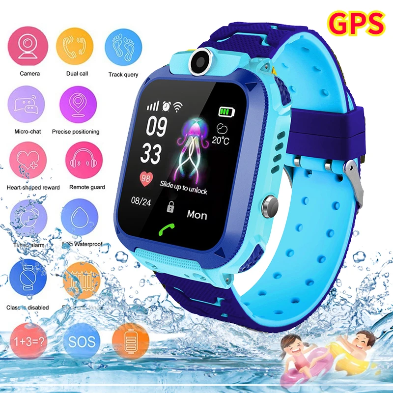 Top Trends: Children SIM Card Anti-lost Smartwatch Boys And Girls Smart Watch Waterproof Positioning GPS Tracker Clock Phone Call For Kids Shoppable Styles