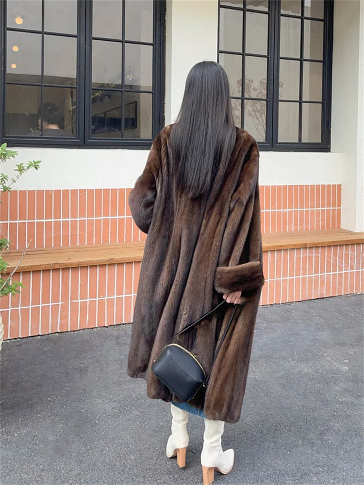 Top Trends: Mink Fur Coat Women 2023 Winter New Fashion Temperament High Quality Long Loose Thick Warmth Fur Coat Shoppable Styles - Image 3