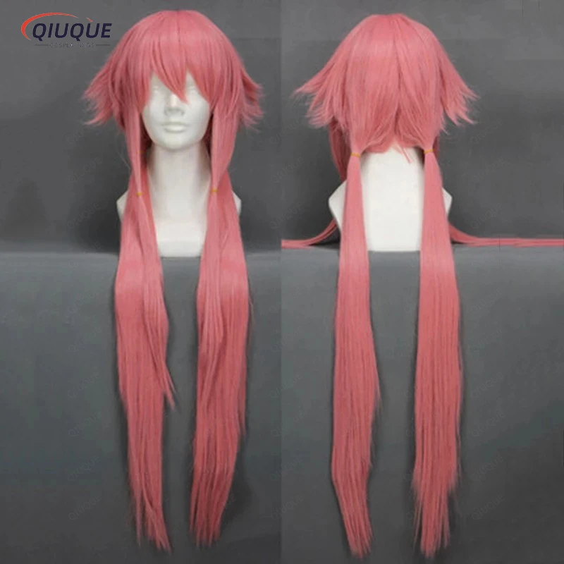 Top Trends: The Future Diary Yuno Gasai 80cm Long Pink Straight Women's Girl Heat Resistant Cosplay Costume Wig + Track + Cap Shoppable Styles - Image 3