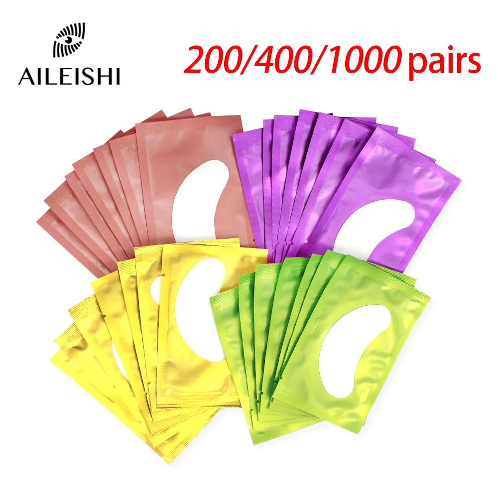 Top Trends: 200 / 400 / 1000pairs Wholesale Hydrogel Eye Patch For Building Eyelash Extension Under Eye Pads Grafted Lash Stickers Beauty Tools Shoppable Styles