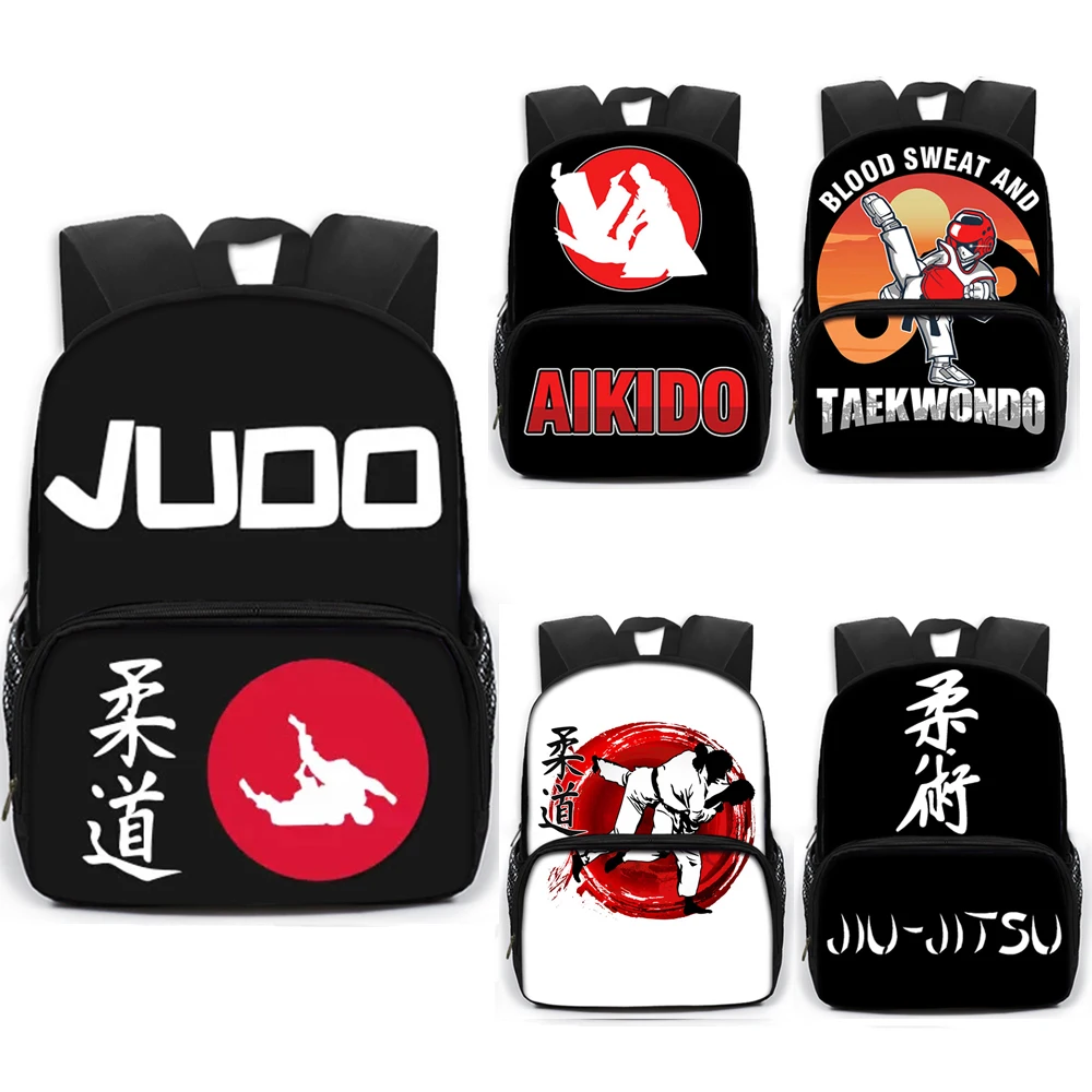 Top Trends: Martial Art Judo Taekwondo Karate Backpack For Teenager Boys Girls Daypack Jiu-Jitsu Aikido Children School Bags Kids Book Bag Shoppable Styles