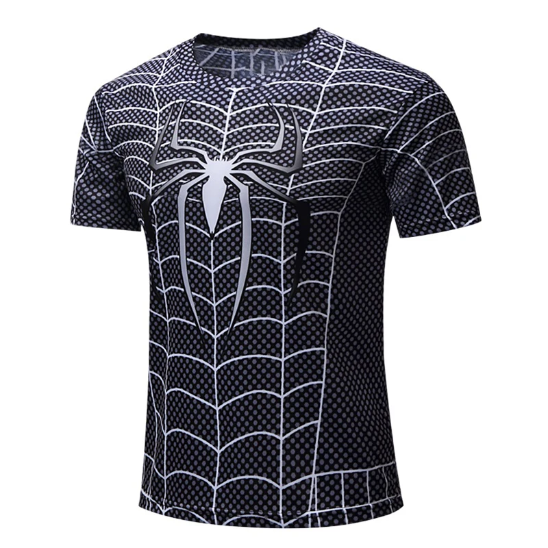 Top Trends: New 3D Printing Digital Summer Hot Fashion Short Sleeve Black Spider Comfortable Men's And Women's Sports T-shirt Large L Shoppable Styles