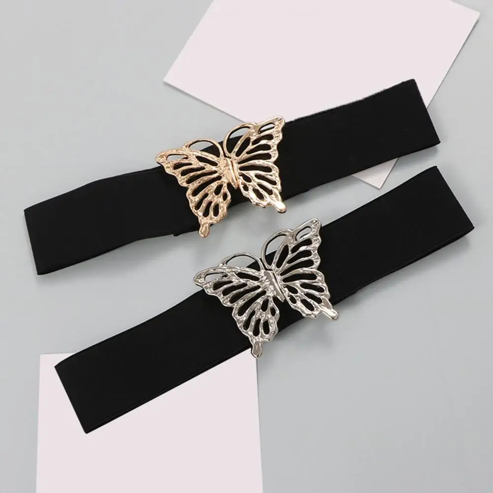 Top Trends: Women Belt Butterfly Buckle High Elasticity Wide Band Tight Waist Goth Waist Corset Waist Strap Clothes Accessories Shoppable Styles - Image 3