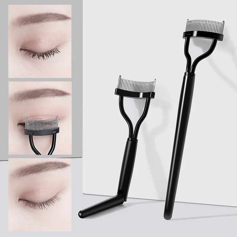 Top Trends: 1 Pcs Foldable Eyelash Brush Comb Beauty Makeup Lash Separator Stainless Steel Eyelash Curler Mascara Curl Cosmetic Tool Shoppable Styles