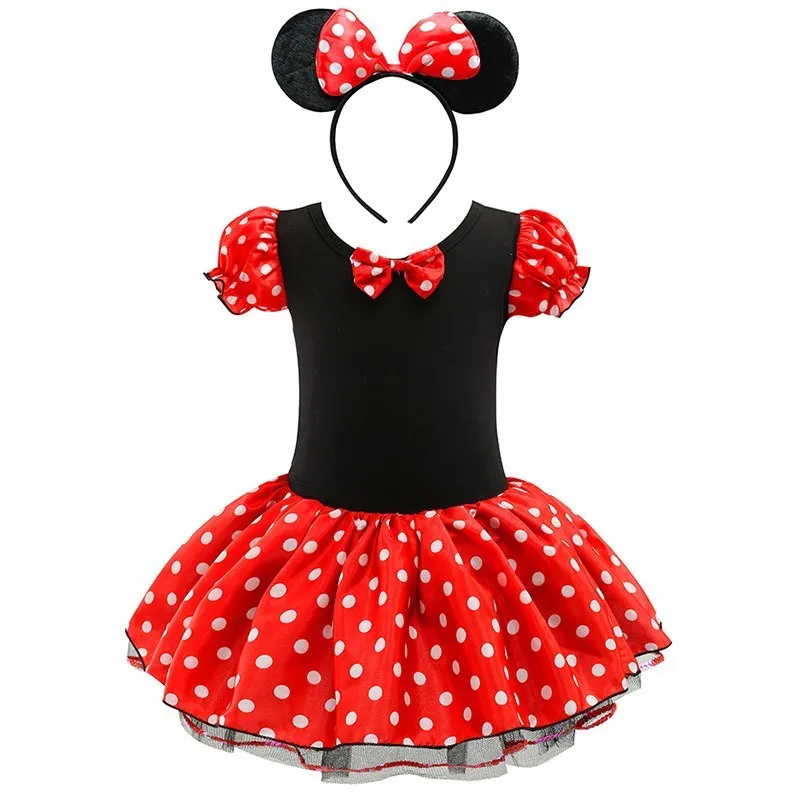 Top Trends: Baby Girl Mickey Minnie Tutu Dress Summer Dots Kids Birthday Clothes Headband Children Christmas Party Costume Accessories Shoppable Styles