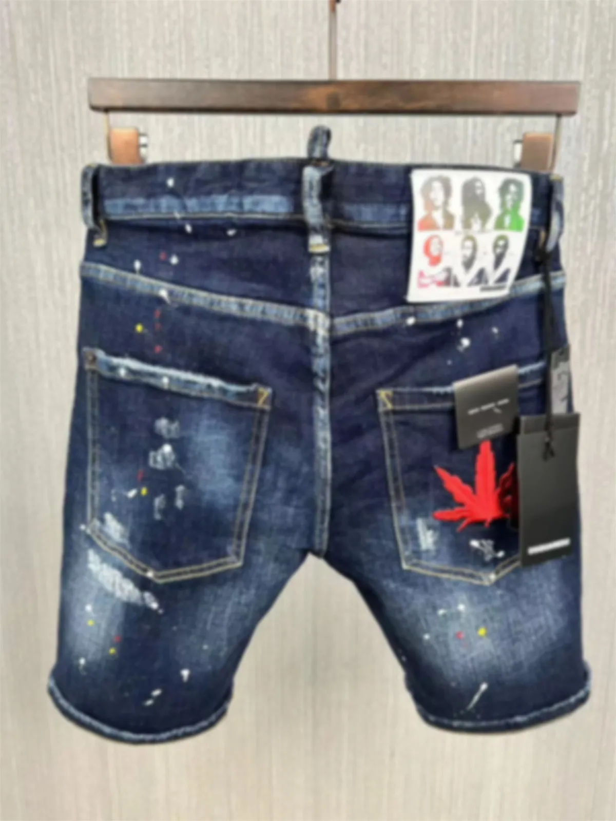 Top Trends: 2024 Spring / Summer New D2 Jeans Shorts Fashion Denim Shorts 3D Cut Wash Hole Patch Elastic Split Shorts Shoppable Styles