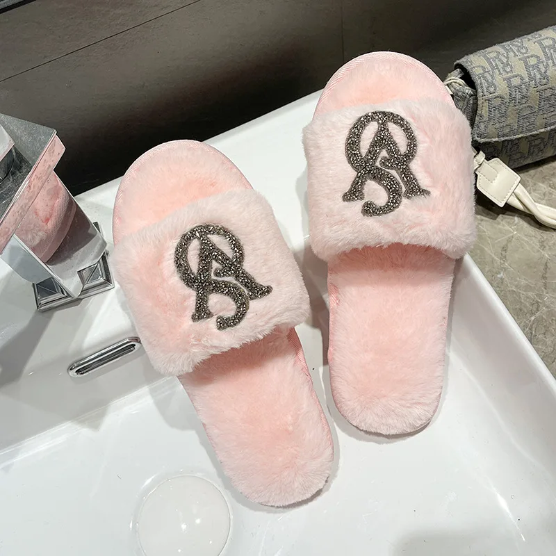 Top Trends: 2023 Slippers Women House Slippers Warm Slippers Women Winter Crystal Fur Home Shoes For Women Slippers Casual Plush Comfortable Shoppable Styles - Image 4