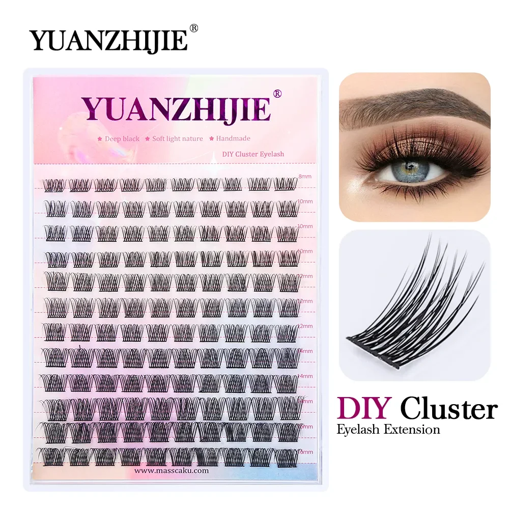 Top Trends: DIY Clusters Eyelash Extension Dovetail Segmented Lashes 48 Volume Natural Segmented Eyelashes Bundles Shoppable Styles