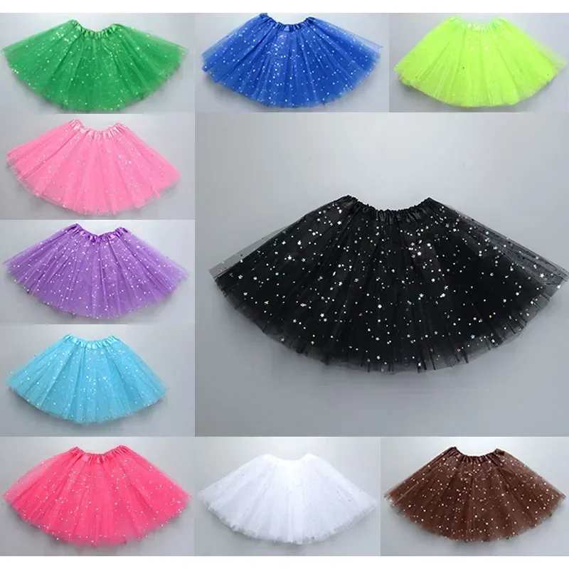 Top Trends: Girls Tulle Star Short Tutu Skirt Children Fancy Ballet Dancewear Party Costume Ball Gown Mini Skirt Shoppable Styles