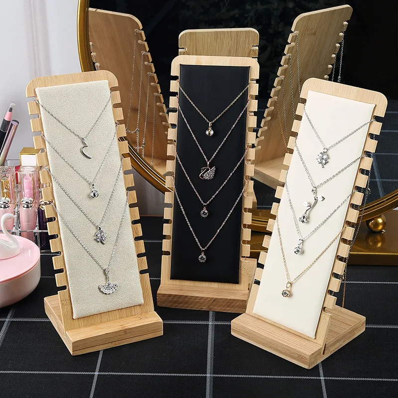 Top Trends: Simple Solid Wood Necklace Display Frame Jewelry Props Necklace Hanger Display Board Pendant Jewelry Frame Wholesale Shoppable Styles