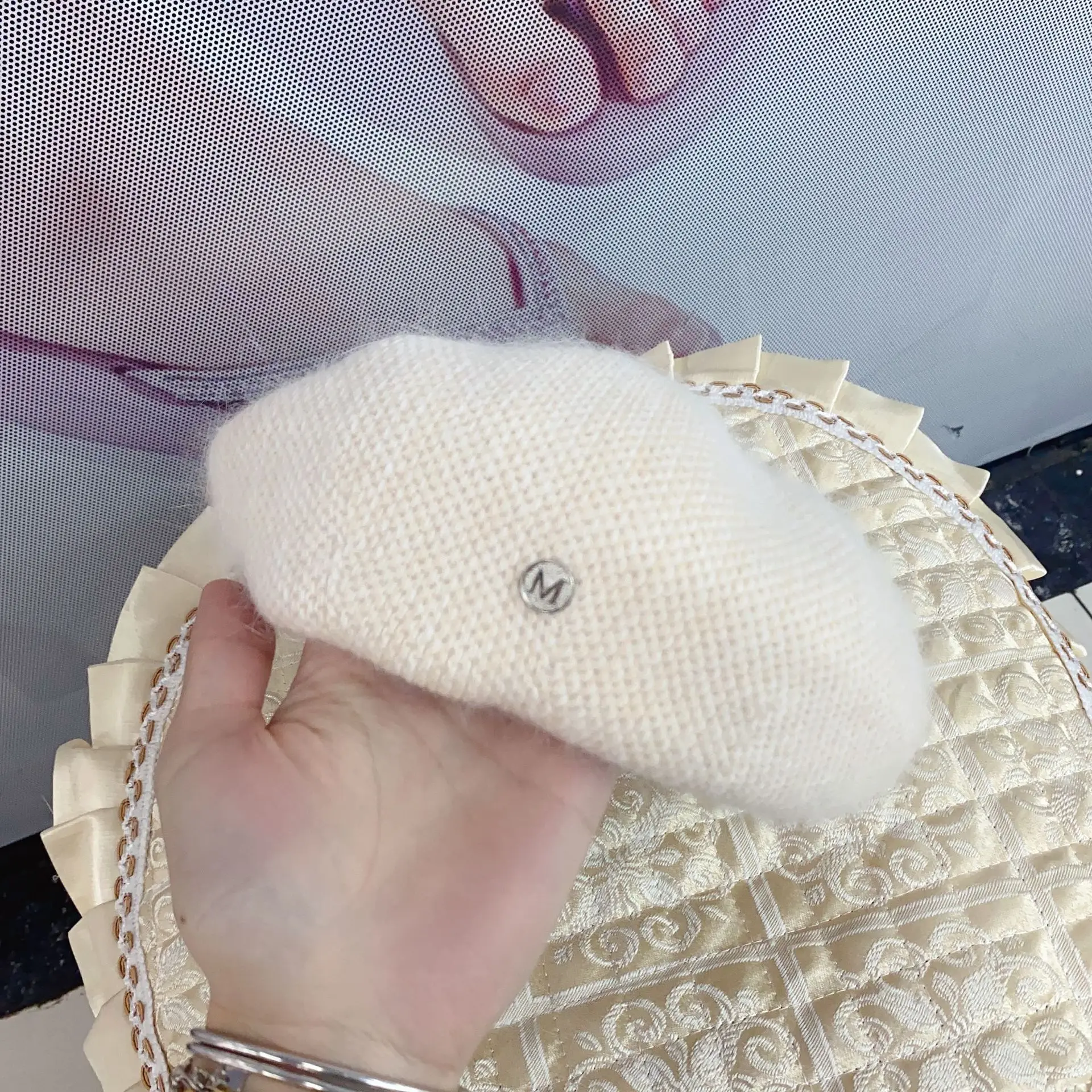 Top Trends: Angora Rabbit Fur Winter Women Knitted Beret Fashion Letter M Wool Berets Lady Warm Waking Bonnet Beanie Girl's Painter Hat Shoppable Styles - Image 3