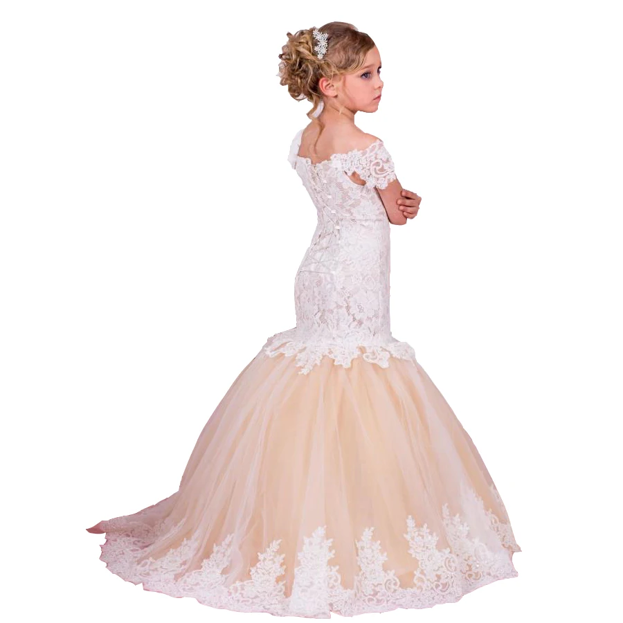 Top Trends: Lace Ivory Flower Girl Dresses Cute Baby Girl Dress Puffy Princess Dresses For Girl Kids Birthday Party Gown First Communion Shoppable Styles