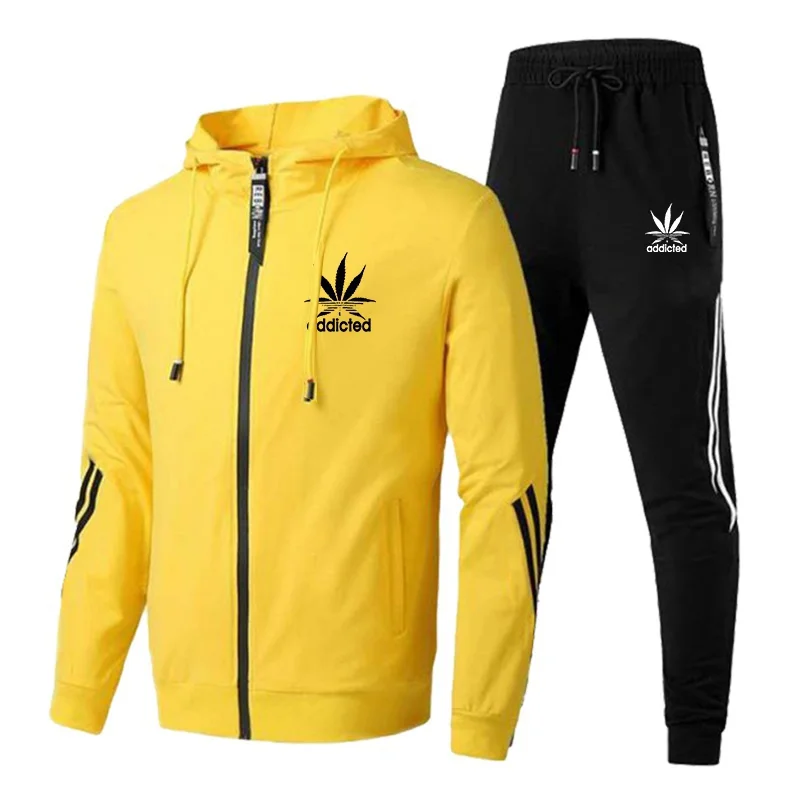 Top Trends: Fashion Men&#039;s Print Jacket Suits Autumn Winter Zipper Coat And Sweatpant 2Pcs Sets Casual Male Outdoors Fleece Warm Tracksuit Shoppable Styles