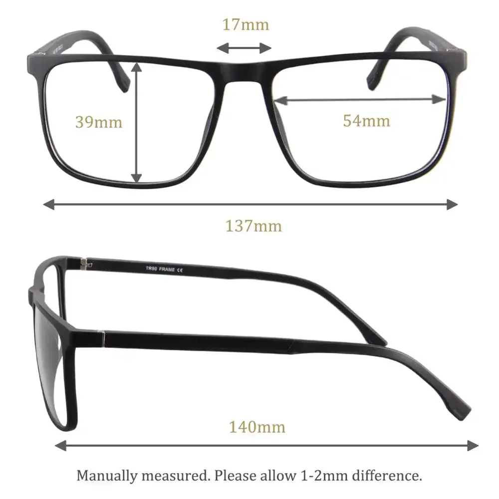 Top Trends: Men's Multifocal Progressive Reading Glasses Full TR90 Frame Diopter Eyewear Presbyopic Eyeglasses Can See Near Far Spectacles Shoppable Styles - Image 2