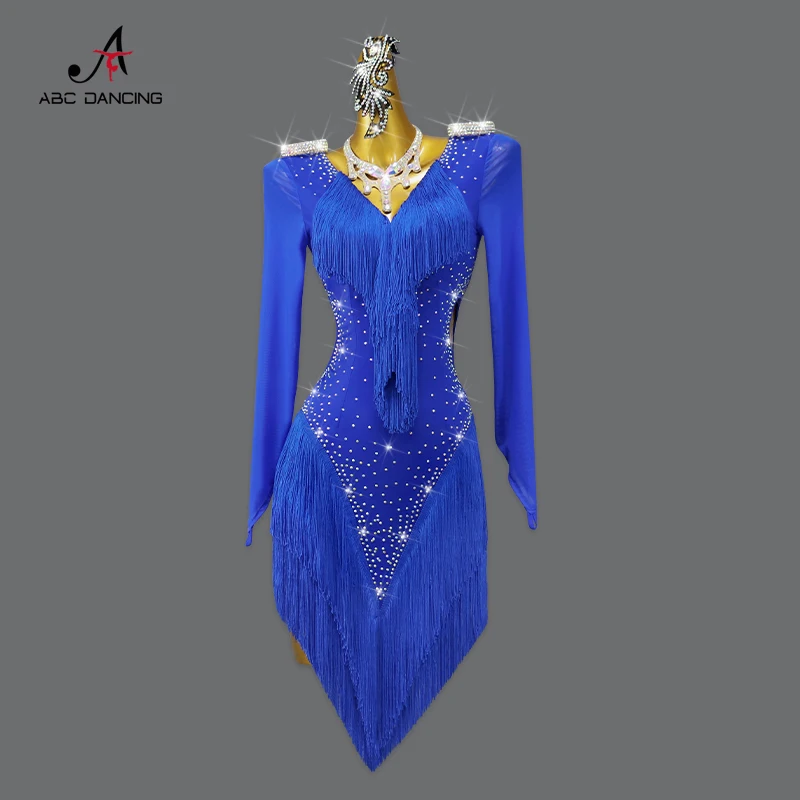 Top Trends: 2024 New Latin Dance Dress Competition Costume Ball Practice Wear Line Suit Sexy Short Skirt Cabaret Stage Women Clothing Tassel Shoppable Styles