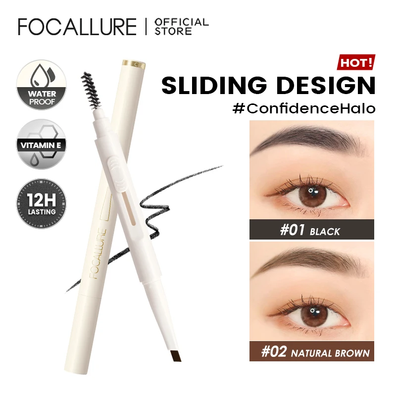 Top Trends: FOCALLURE Ultra Fine Triangle Eyebrow Pencil Slidable Waterproof Precise Brow Definer Long Lasting Tint Profession Eyes Makeup Shoppable Styles