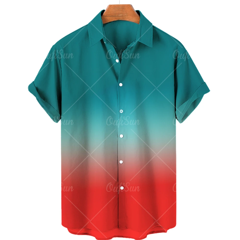 Top Trends: New Hawaiian Shirt Men's Summer Clothing Gradient Printing 3d Shirt Mens Short Sleeve Tops Loose Casual 2023 Fashion Apparel 5xl Shoppable Styles