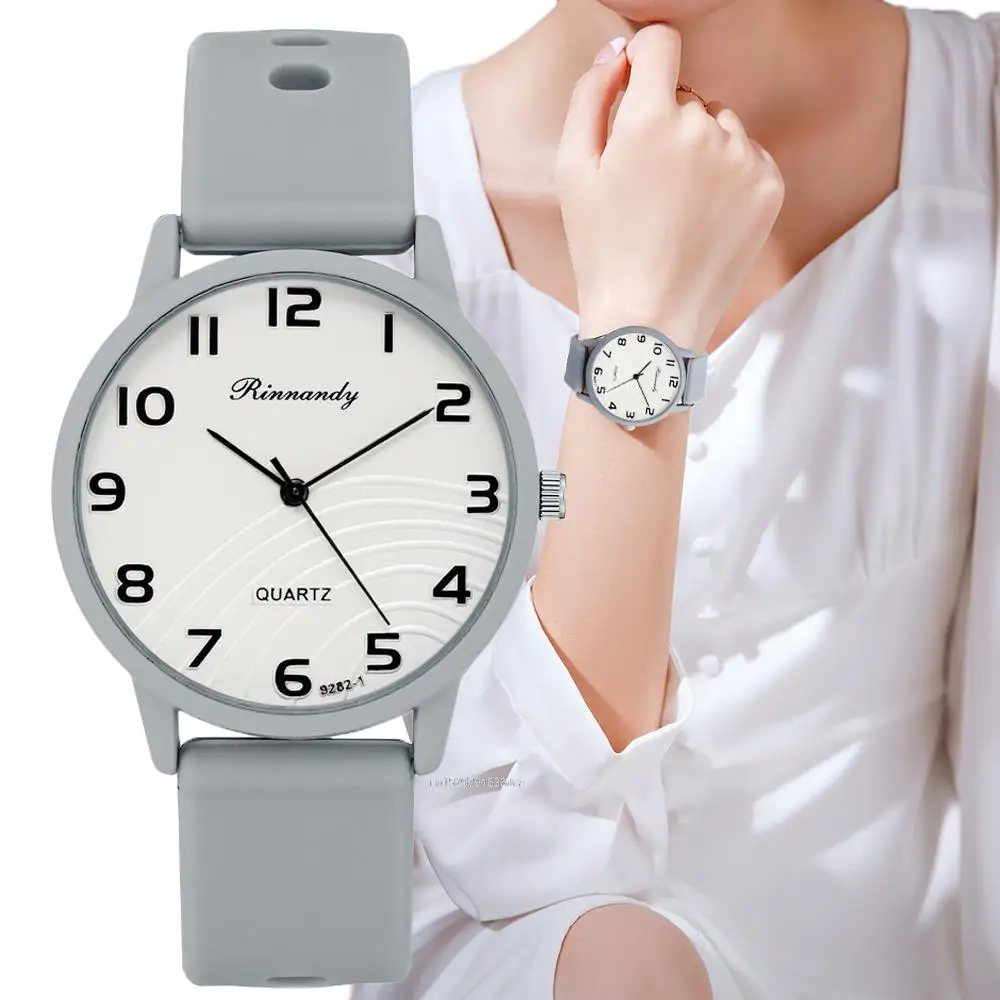 Top Trends: Fashion Lady Hot Sales Watches Leisure Grey Digital Simple Women Quartz Watch Sports Silicone Strap Ladies Clock Wristwatches Shoppable Styles