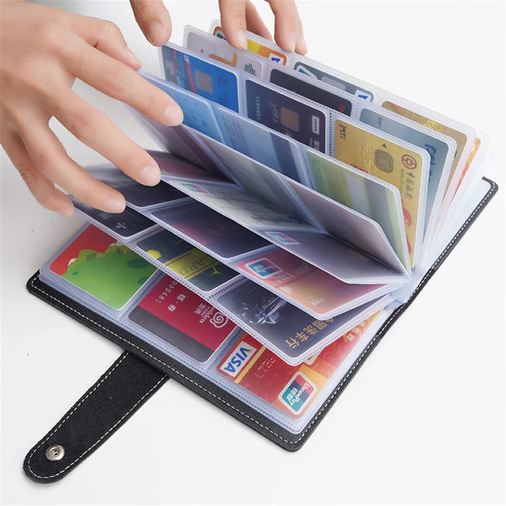 Top Trends: Portable PU Leather Cards ID Credit Card Holder Book Case Organizer Business Cards ID Container Credit Card Holder Case Wallet Shoppable Styles