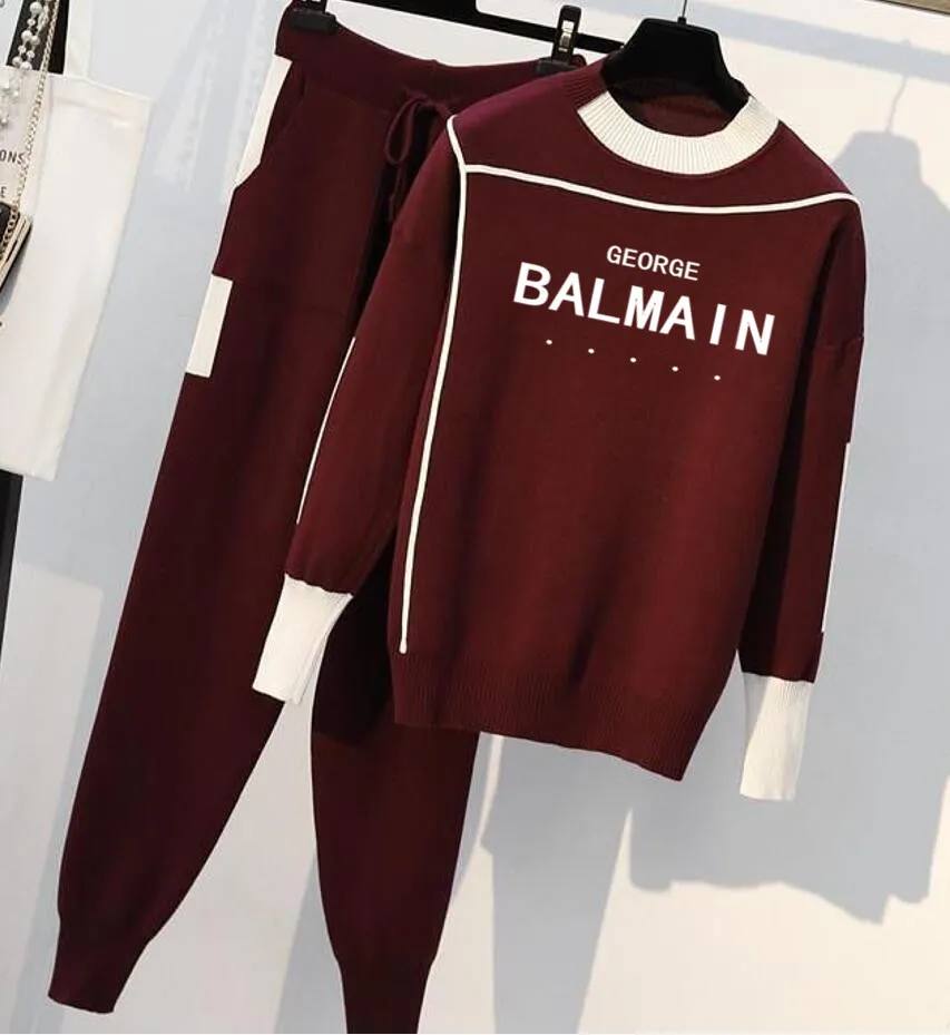 Top Trends: Women's 1:1 Spring And Autumn New Fashion Sportswear Suit Brand Two-piece Sweater + Pants Suit Female Sportswear Suit Shoppable Styles