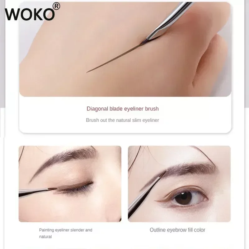 Top Trends: Upgrade Blade Eyeliner Brush Ultra Thin Fine Angle Flat Eyebrow Brush Under The Eyes Place Makeup Brush Precise Detail Brushes Shoppable Styles - Image 3