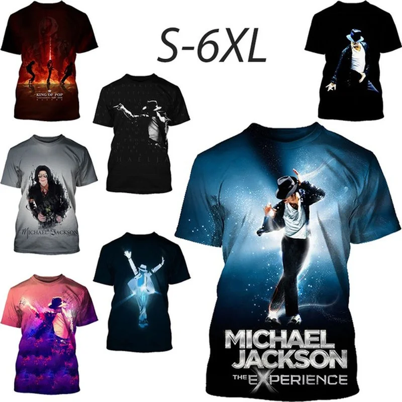 Top Trends: Michael Jackson 3D Printed T Shirt For Men Fashion Fans Star Graphic Tee Casual Y2k T-Shirts Shoppable Styles