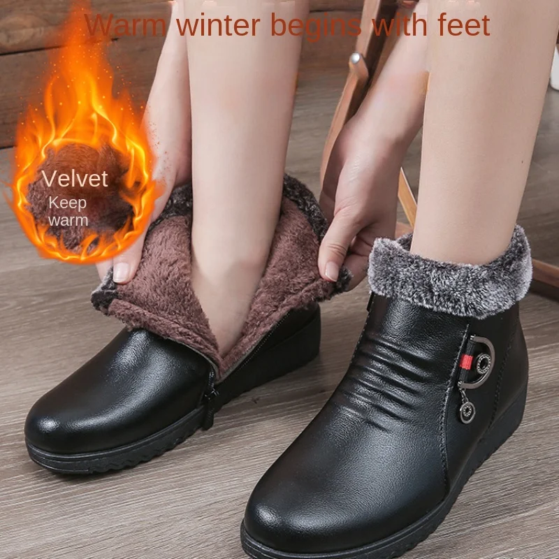 Top Trends: Winter Warm Snow Boots Soft Bottom Flats Shoes Large Size Winter Water Proof Women's Bootsoutdoor Platform Boots Women's Shoes Shoppable Styles