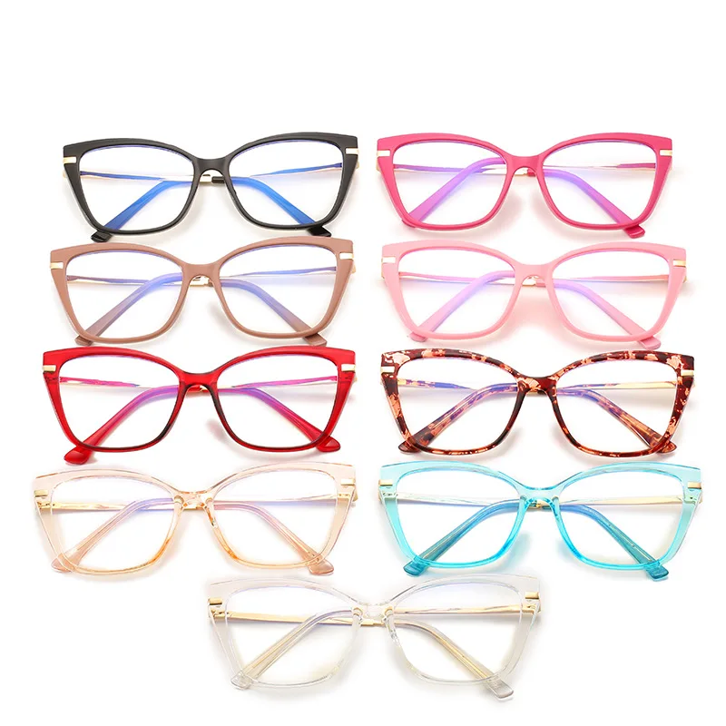 Top Trends: Fashion Colorful Rose Red Glasses Women Vintage Anti-Computer Radiation Eyewear Light Weight Men Blue Blocking Glasses Frames Shoppable Styles - Image 2