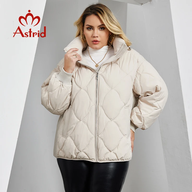 Top Trends: Astrid Women&#039;s Jacket Winter 2023 Plus Size Bio Down Jackets Hooded Quilted Cotton Coat Women Parka Female Clothing Split Hem Shoppable Styles