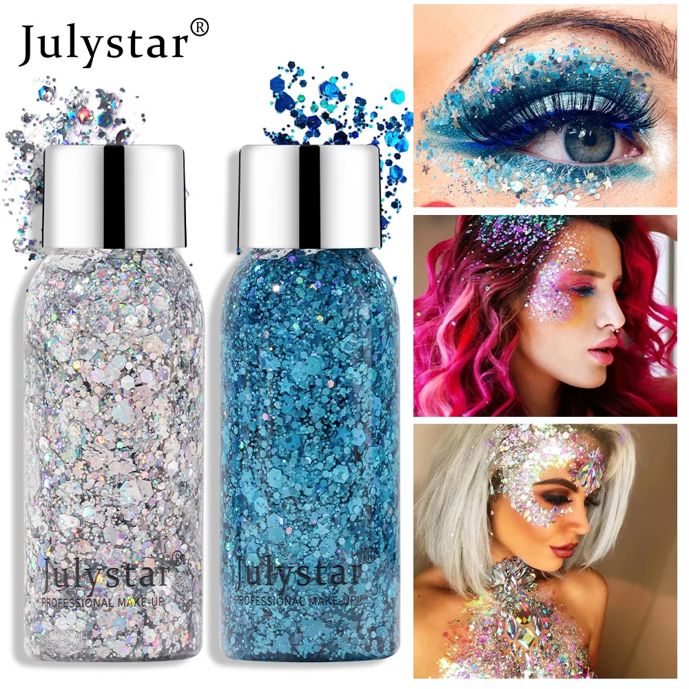 Top Trends: Julystar 10 Color Eyes Glitter Cosmetics Face Sequins Cream Diamond Jewels Rhinestones Makeup Party Festival Glitter Makeup Shoppable Styles