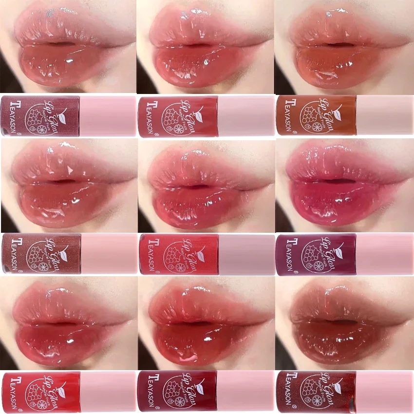 Top Trends: Strawberry Jelly Lipstick Moisturizing Lips Plumper Long Lasting Shiny Lip Gloss Lips Tint Makeup Lip Glaze Lipsticks Cosmetics Shoppable Styles