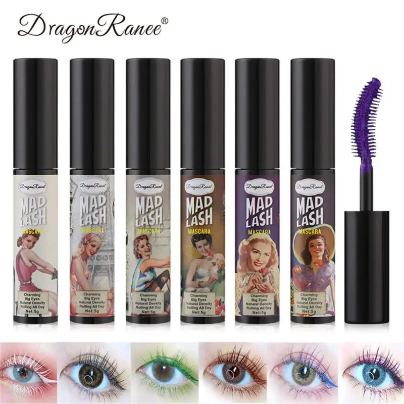 Top Trends: DRAGON RANEE Mascara European American Makeup Style Color Mascara Thick And Easy To Color Eyelash Brushes Eye Cosmetics Tools Shoppable Styles