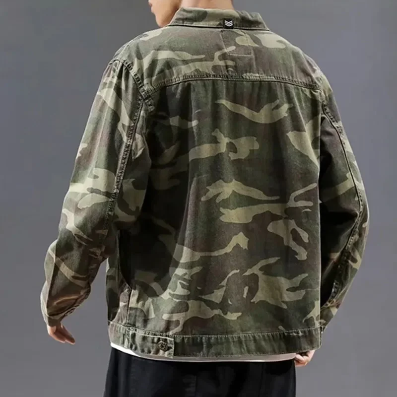 Top Trends: Men's Camouflage Denim Jackets New Casual Military Comfortable Multi-pocket Jean Coats Male Army Thin Pilot Combat Cargo Jacket Shoppable Styles