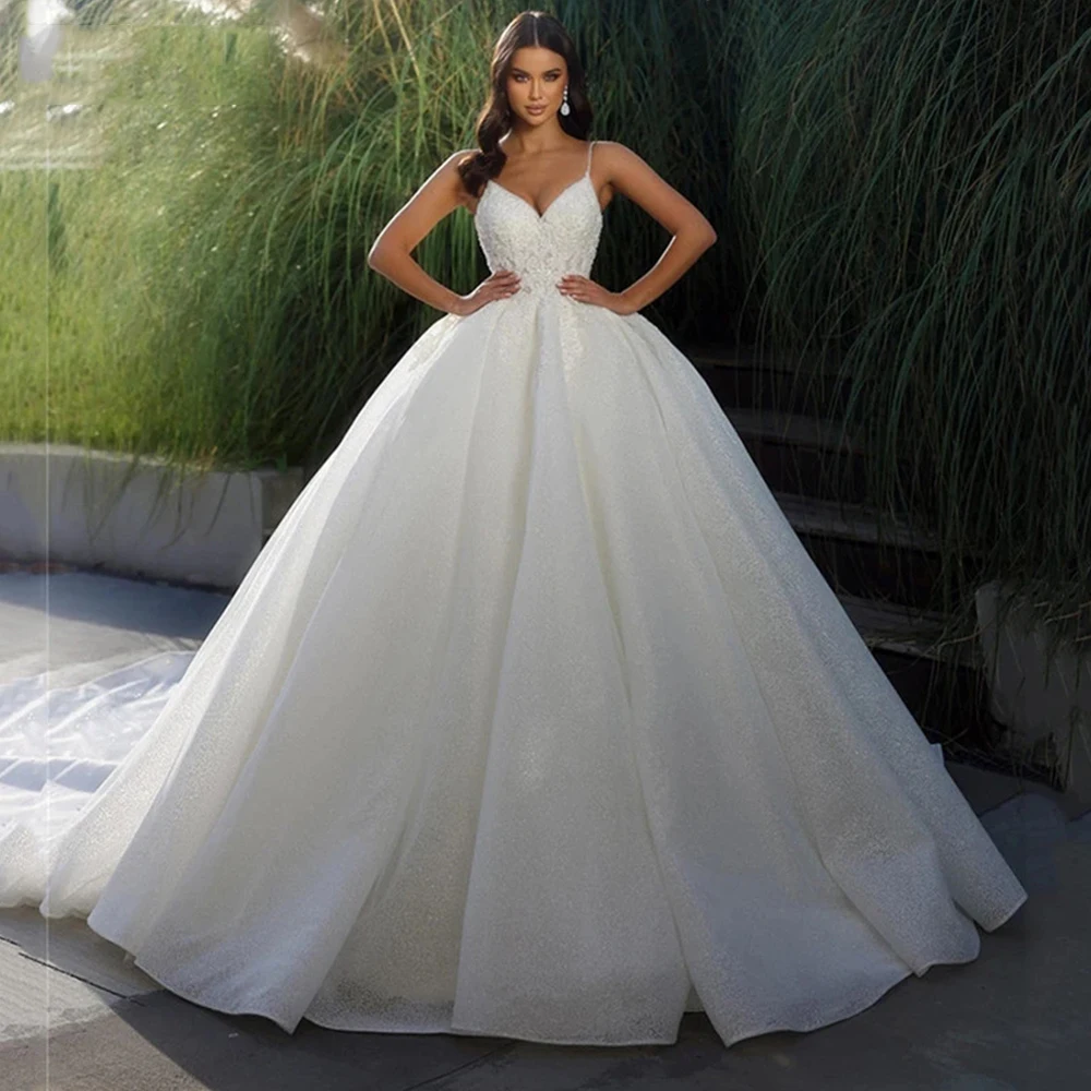 Top Trends: Off Shoulder Sleeveless Exquisite Appliques A-Line Fluffy Mopping Wedding Dresses 2023 Classic Princess Bridal Gown Customized Shoppable Styles