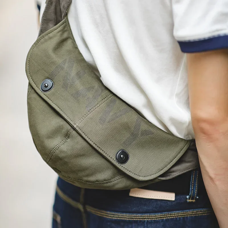 Top Trends: Maden Retro N1 Deck Men&#039;s Bags Military Canvas Messenger Crossbody Chest Waist Bag Army Green Hats Travel Shoulder Belt Bag Shoppable Styles