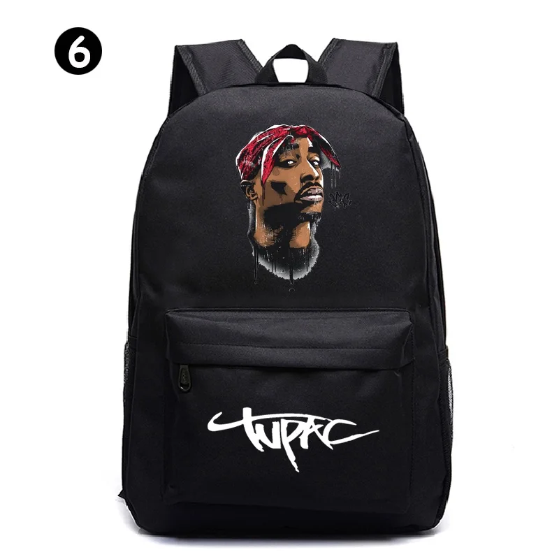 Top Trends: Tupacs S-Shakurs Backpack Men Fashion Personality 2-2Pacs Backpack Teens Casual Travel Backpack Shoppable Styles