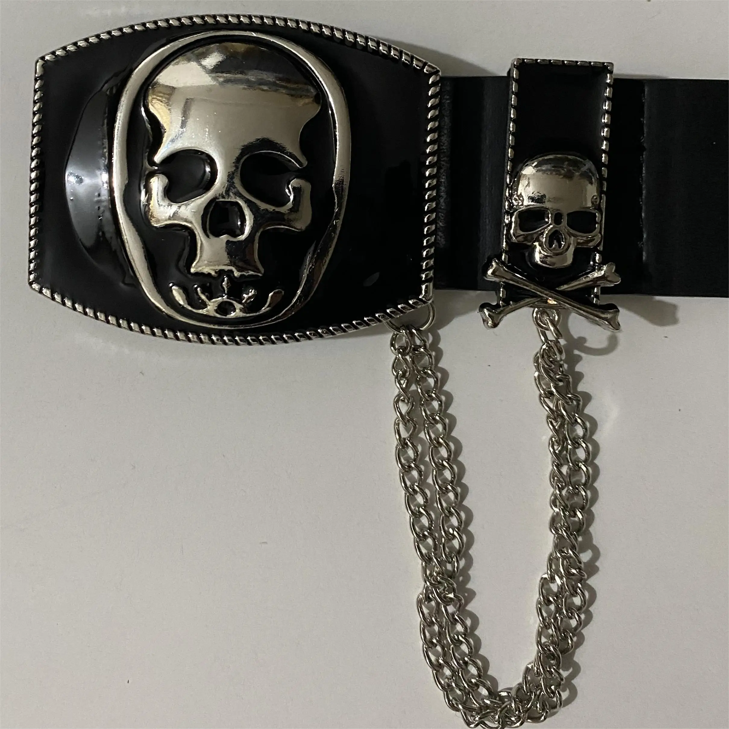 Top Trends: Wild Street Punk Style Gothic Belt Fashion Skull Men's And Women's Belts European And American Personality Trendy Products Shoppable Styles