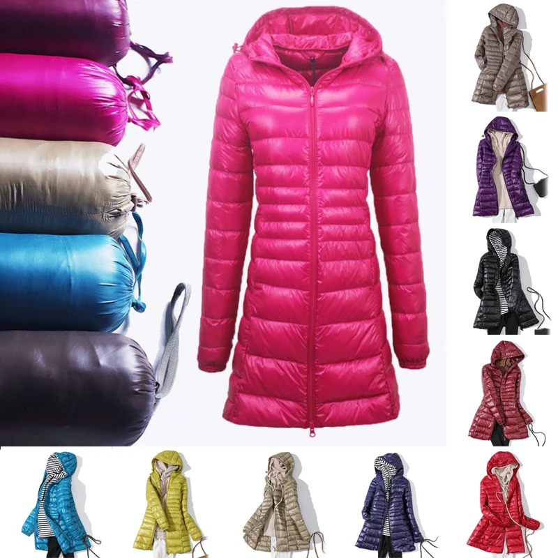 Top Trends: Long Warm Duck Down Coat Women Lightweight Down Jackets Casual Slim Winter Womens Overcoat Hooded Parka Jacket Coats 5XL 6XL 7XL Shoppable Styles