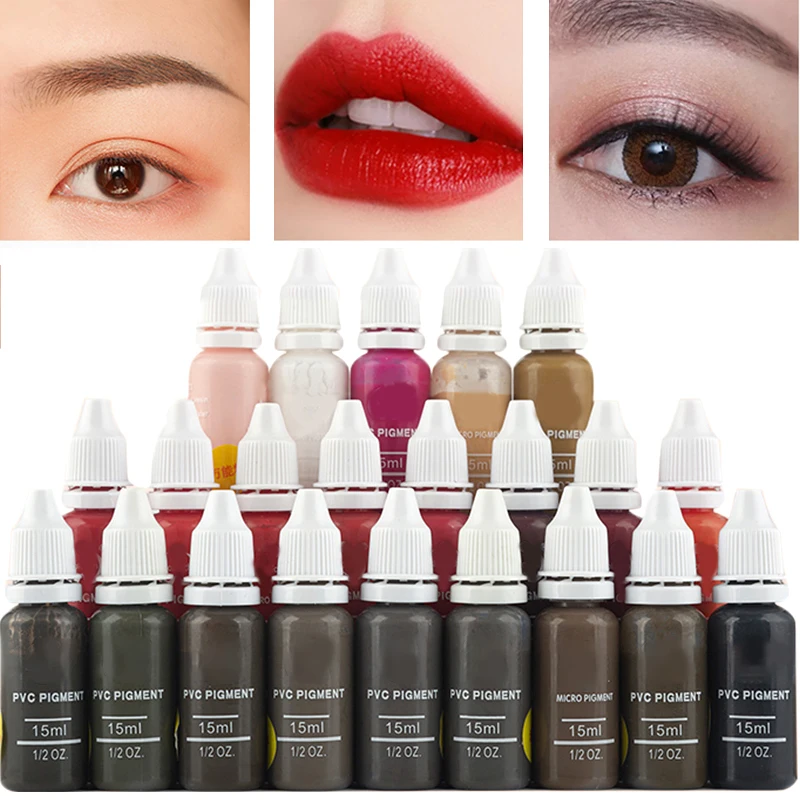 Top Trends: 15ml Professional Tattoo Ink Set Permanent Makeup Eyebrow Lips Eyeline Tattoo Color Microblading Pigment Body Beauty Art Supplie Shoppable Styles