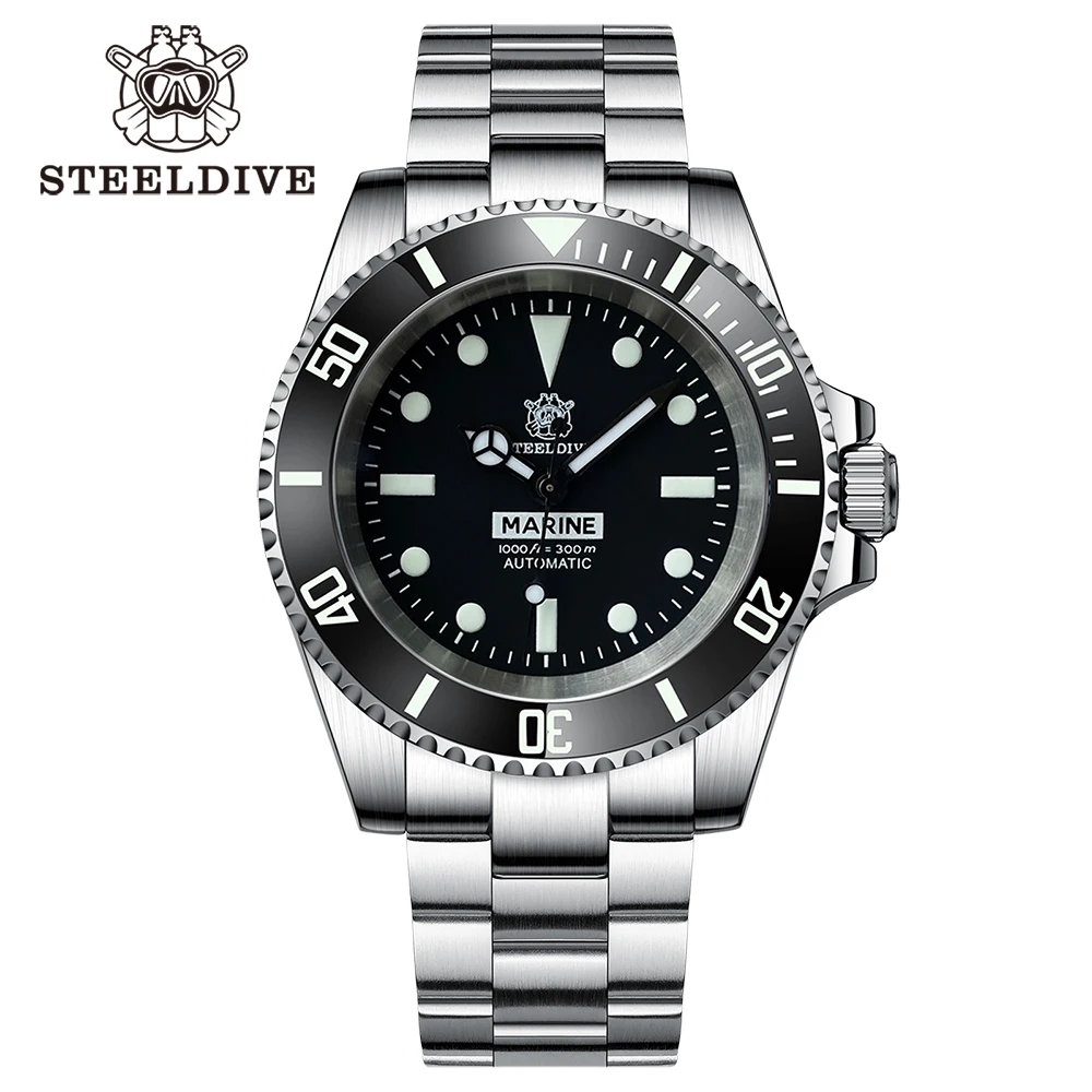 Top Trends: STEELDIVE SD1954 Water Ghost No Calendar Sapphire Crystal Swiss Super Luminous Waterproof NH35 Movement Luxury Mechanical Watch Shoppable Styles